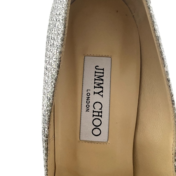 JIMMY CHOO Glittered High Heel in Silver-Tone - Picture 9 of 12